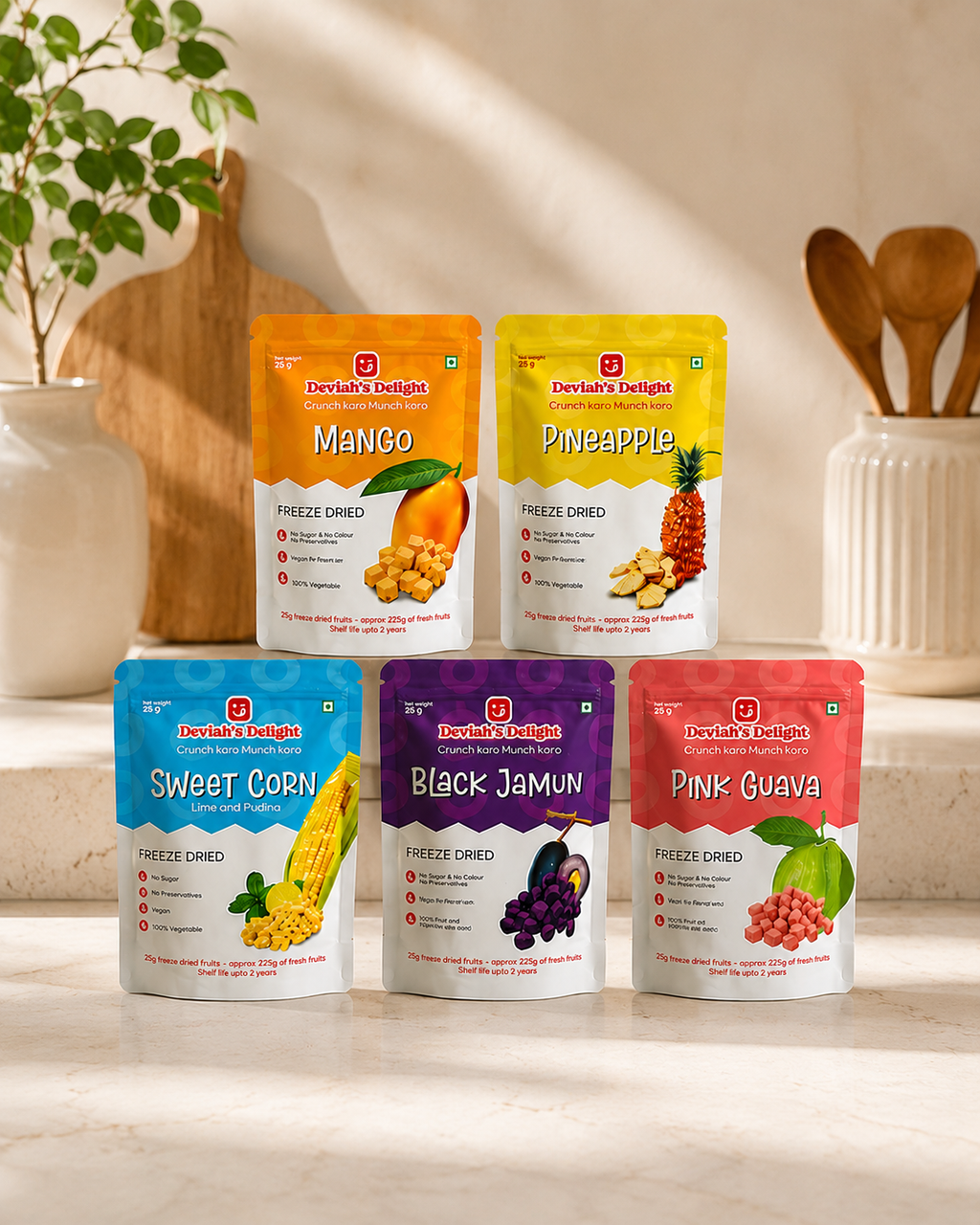 Deviah's Delight Freeze-Dried Combo - 110g per pack (Set of 5)