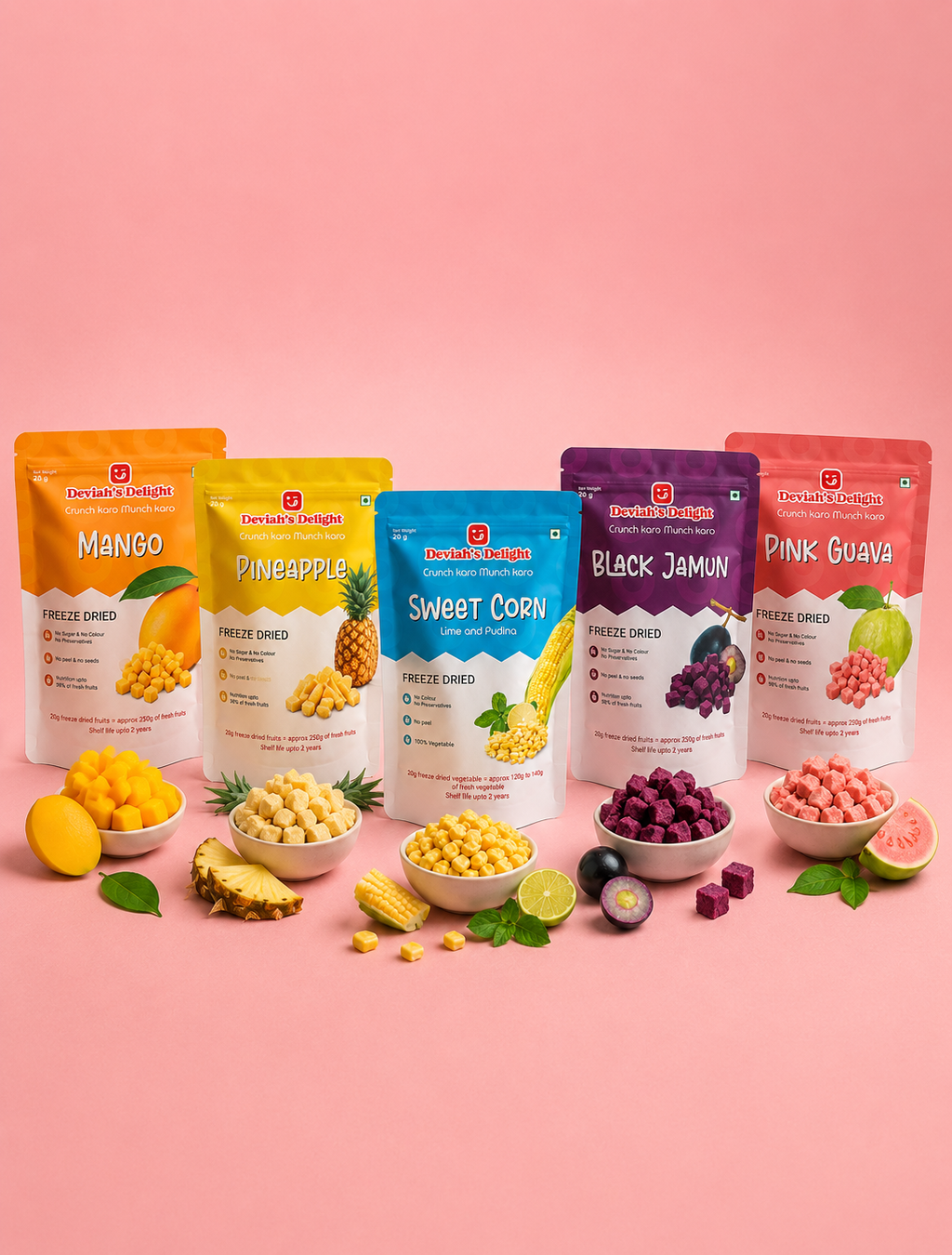 Deviah's Delight Freeze-Dried Combo - 110g per pack (Set of 5)